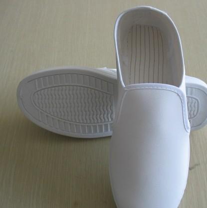 深圳 工厂专业生产 白色 四孔 防静电帆布工鞋图片